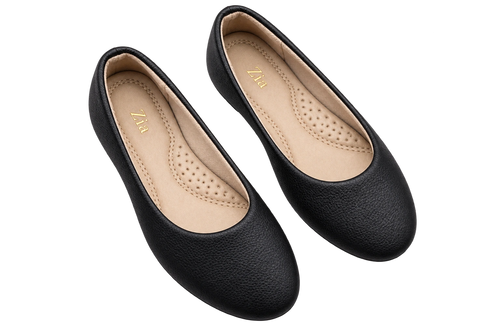 Classic Ballet Flats, matching left and right pair in Black