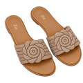 Crystal Rosette Slides, matching left and right pair in Champagne