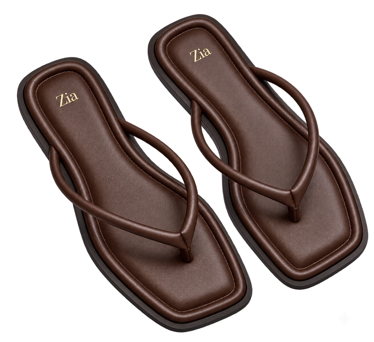 Minimal Thong Slides, matching left and right pair in Chocolate
