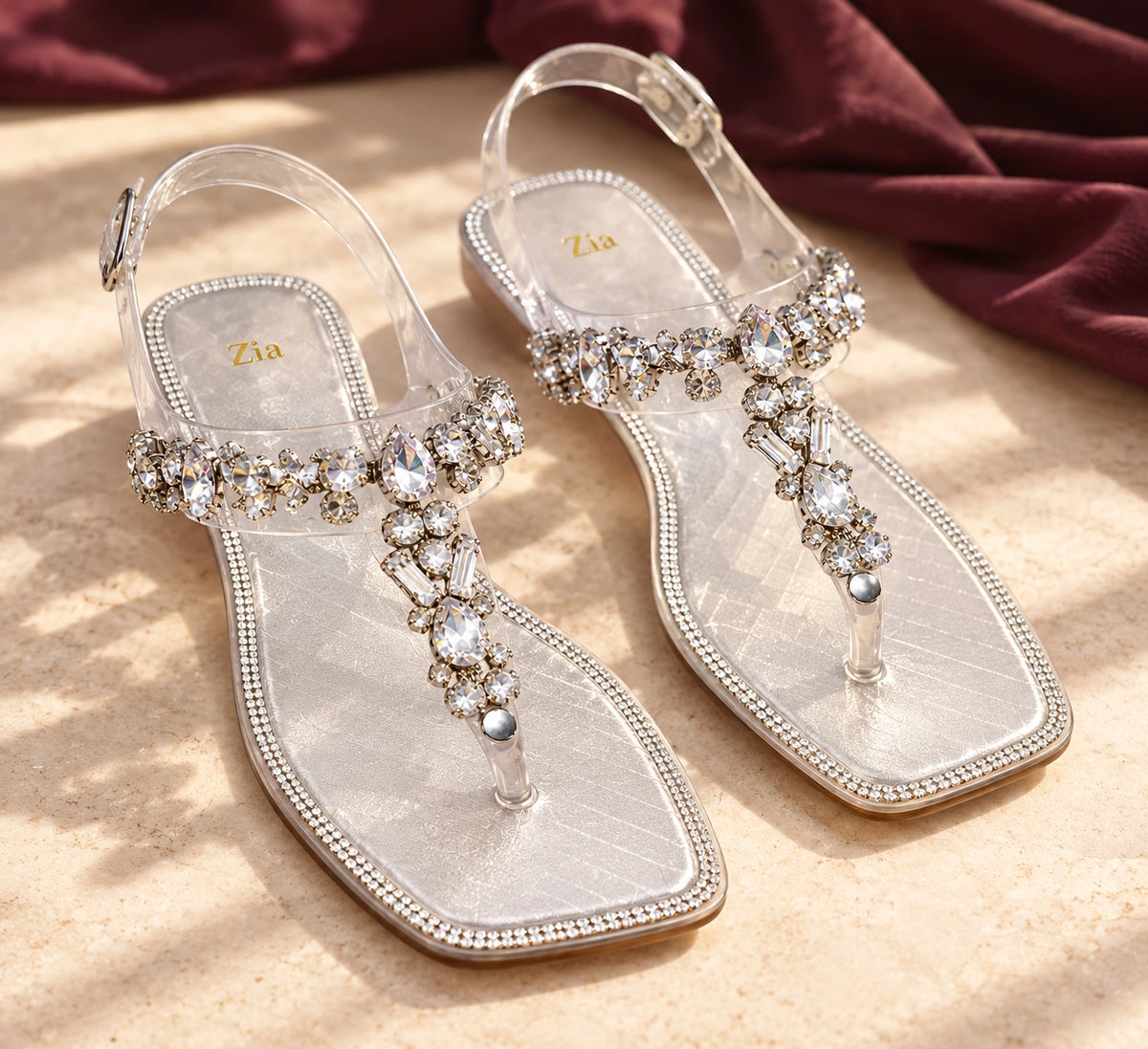 Jewel T-Bar Sandals, editorial pair view