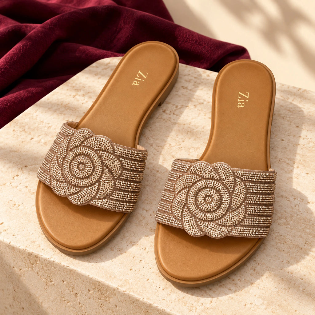 Crystal Rosette Slides, editorial pair view