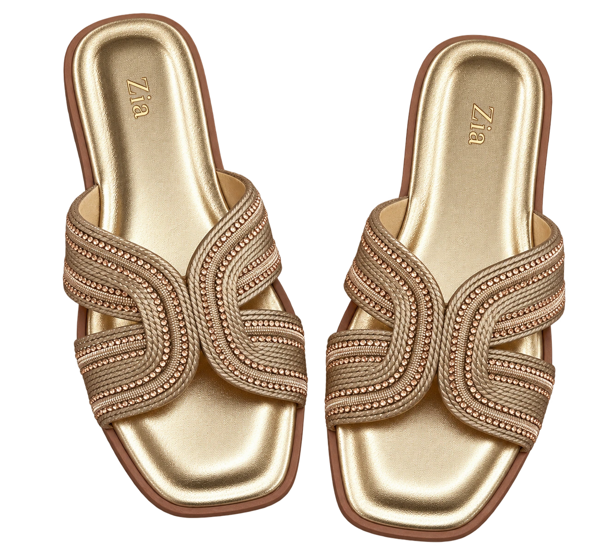 Metallic Crystal Slides, matching left and right pair in Gold