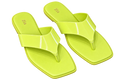 Neon Thong Slides, matching left and right pair in Lime