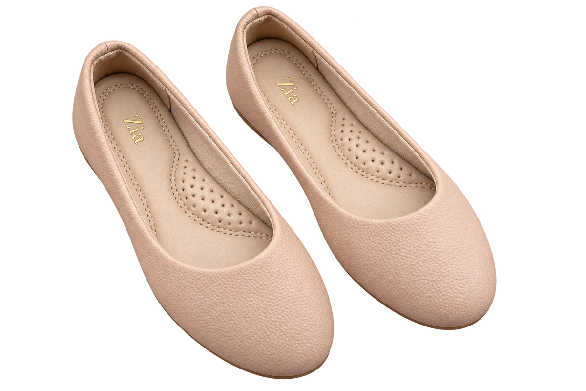 Classic Ballet Flats, matching left and right pair in Nude